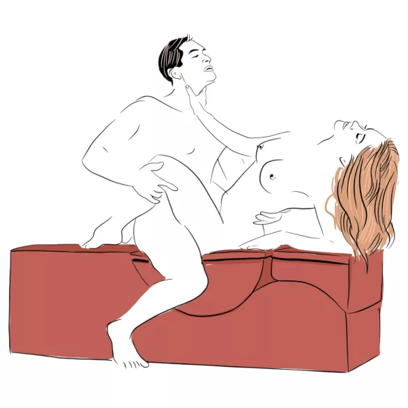 Liberator Aria Flip Chaise - variálható tantra kanapé bútor - 3 részes (fekete)