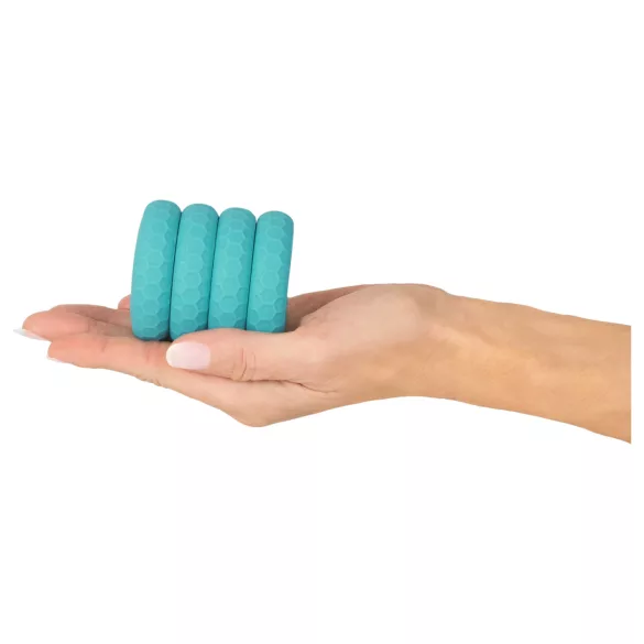 You2Toys - 3in1 pénisz- és heregyűrű szett férfiaknak (türkiz)