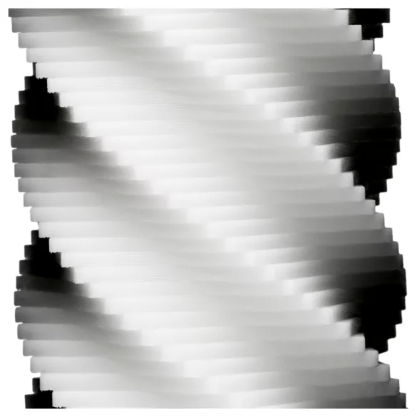 TENGA 3Dx Spiral - spirál mintás férfi maszturbátor (fehér)