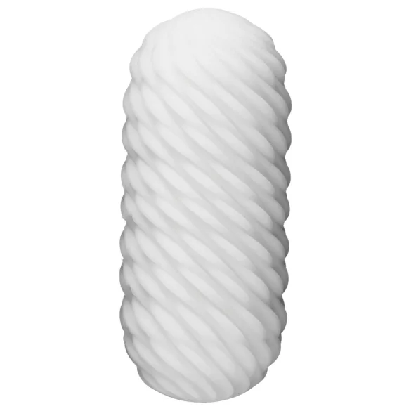 TENGA 3Dx Flow - hullámos mintás maszturbátor férfiaknak (fehér)