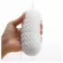 TENGA 3Dx Flow - hullámos mintás maszturbátor férfiaknak (fehér)