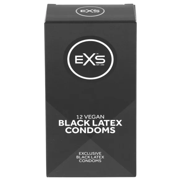 EXS Black - latex óvszer (fekete, 12 db)