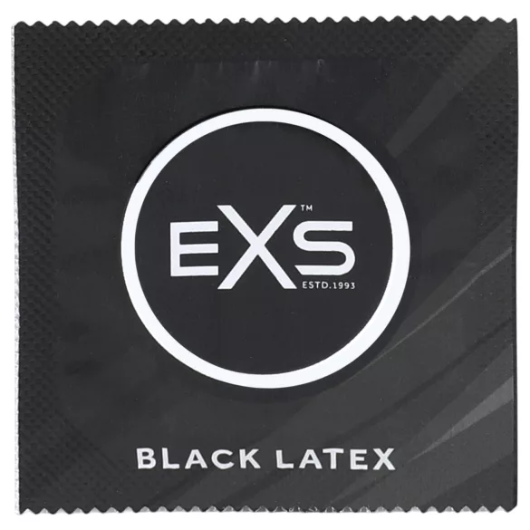 EXS Black - latex óvszer (fekete, 100 db)