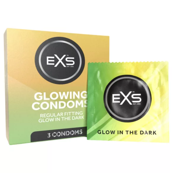 EXS Glow - világító óvszer (3 db)