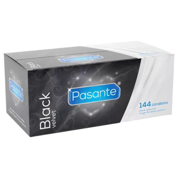 Pasante - latex óvszer (fekete, 144 db)