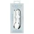 Clarity Utopian Mystique - bordázott üveg anál dildó (átlátszó)