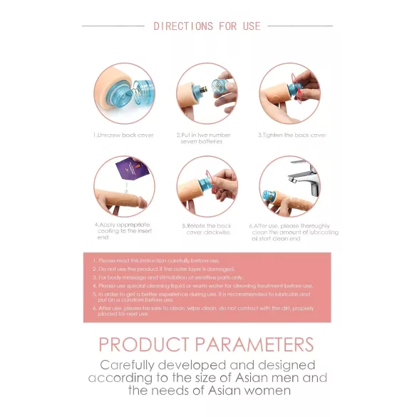 Lonely Max - élethű vibrátor (17cm) - natúr