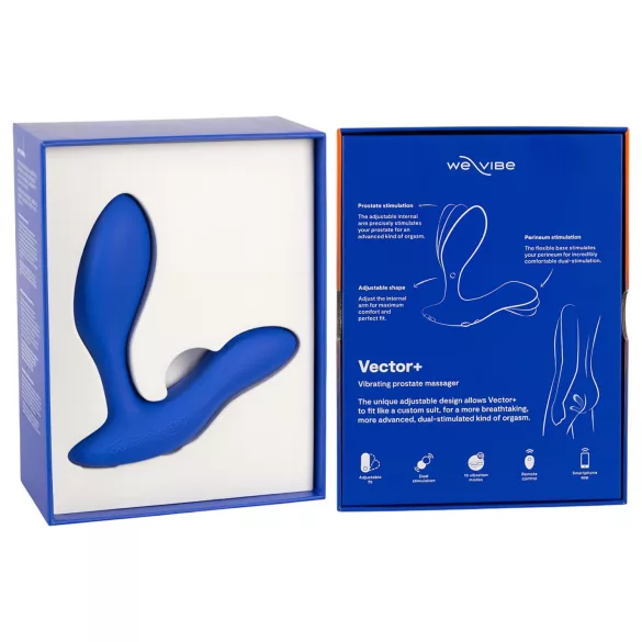 We-Vibe Vector+ – App-vezérelt análvibrátor (kék)