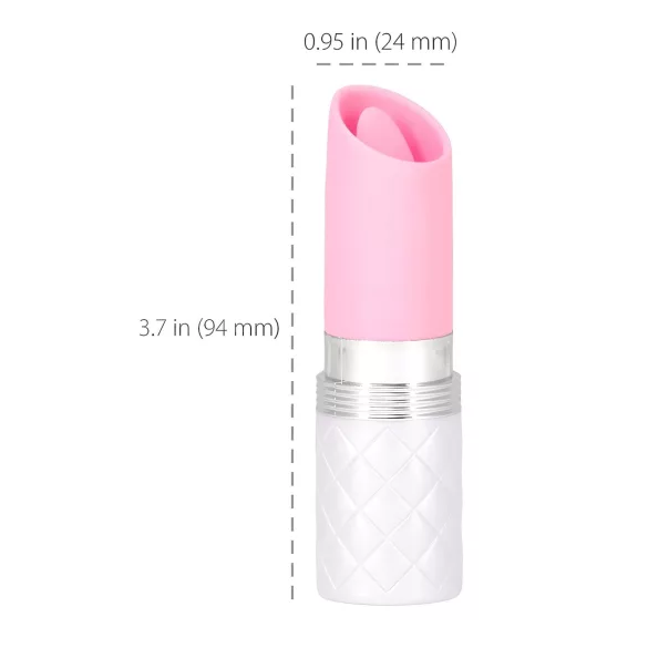 Pillow Talk Lusty - akkus, nyelves rúdvibrátor (fehér-pink)