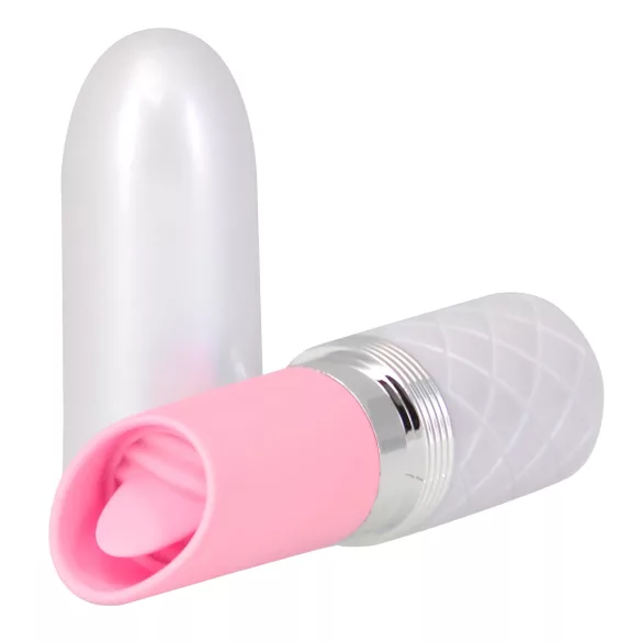 Pillow Talk Lusty - akkus, nyelves rúdvibrátor (fehér-pink)