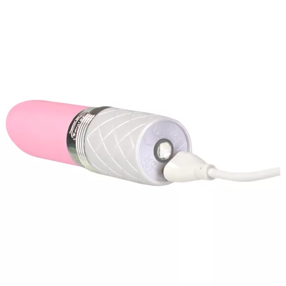 Pillow Talk Lusty - akkus, nyelves rúdvibrátor (fehér-pink)
