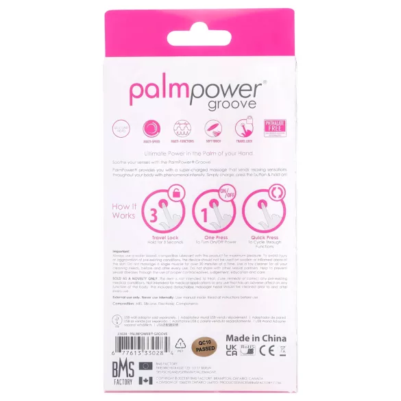 PalmPower groove - akkus masszírozó vibrátor (pink)