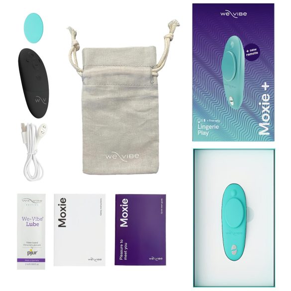 We-Vibe Moxie+ - rádiós, okos csikló vibrátor (türkiz)