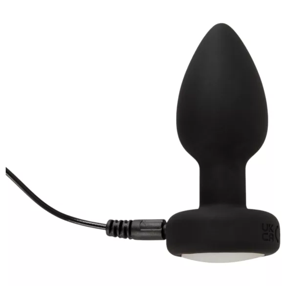 ANOS - világító, vibrációs anál plug (fekete)