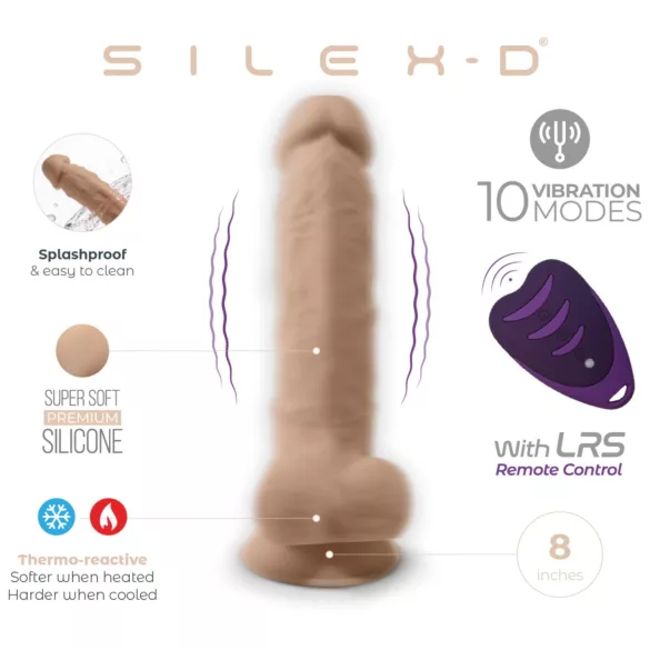 Silexd 8 - távirányítós, herés vibrátor (testszínű)