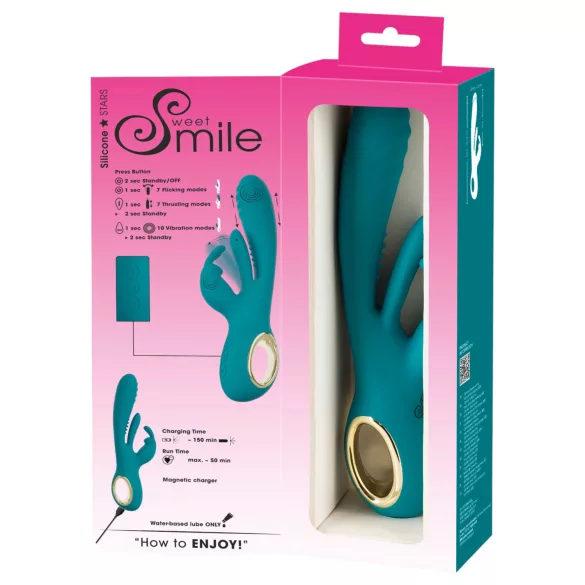 Smile - lökő, G-pont és csiklóizgató vibrátor (zöld)