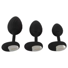 ANOS - vibrációs anál plug szett (fekete)