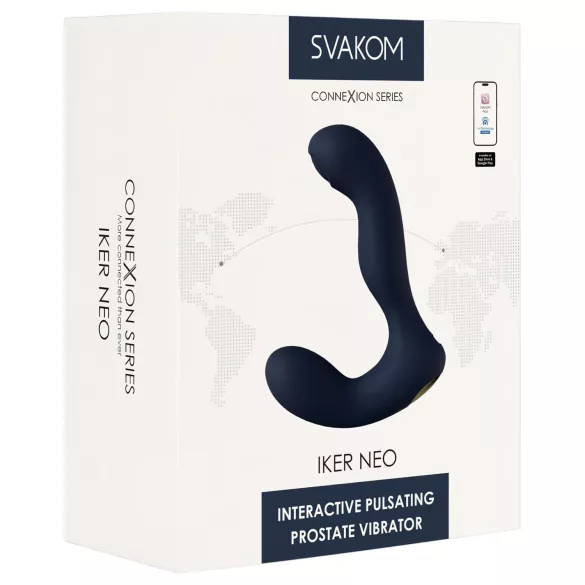 Svakom Iker Neo - interaktív, pulzáló anál vibrátor (kék)