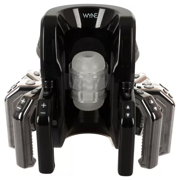 WYNE 10 - automata maszturbátor kapaszkodóval férfiaknak (fekete)