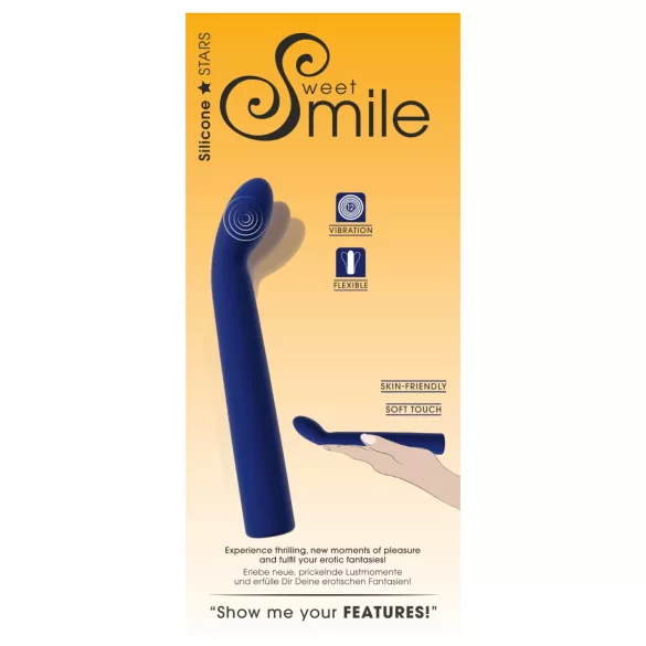 Smile - hajlítótt G-pont vibrátor (kék)