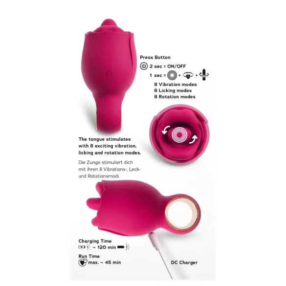 You2Toys Oral Fun - nyelves csiklóizgató (rózsaszín)
