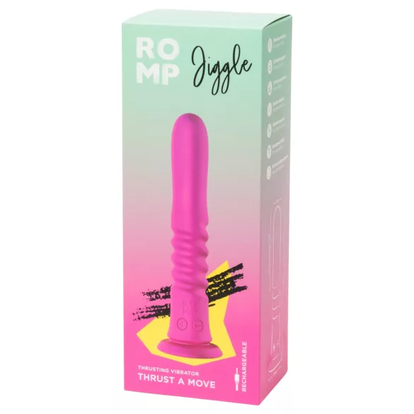 ROMP Jiggle - lökő vibrátor tapadókoronggal (rózsaszín)