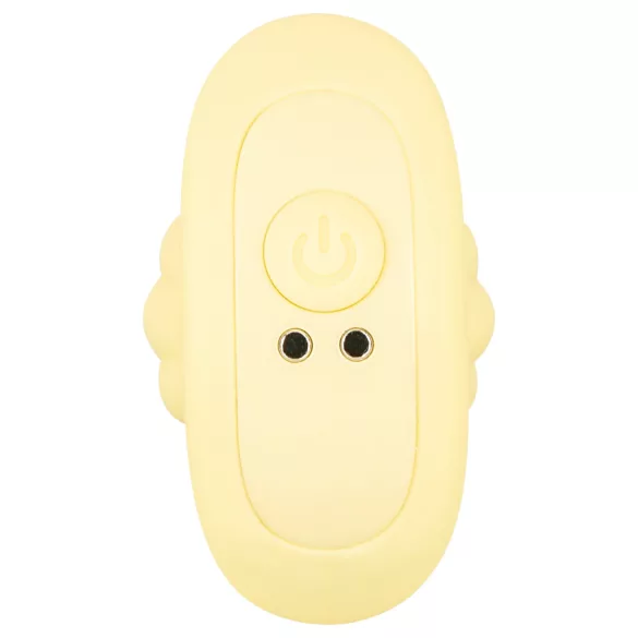 Cuties Mini - bordázott vibrációs anál plug (sárga)