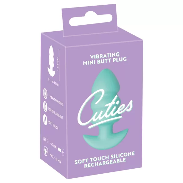 Cuties Mini - gömbös vibrációs anál plug (zöld)