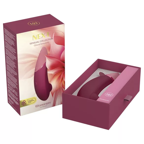 Womanizer Next - akkus, léghullámos csiklóizgató (bordó)