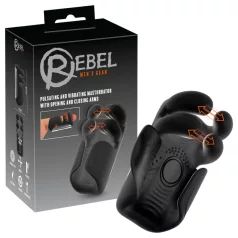   Rebel - lüktető, vibrációs maszturbátor férfiaknak (fekete)