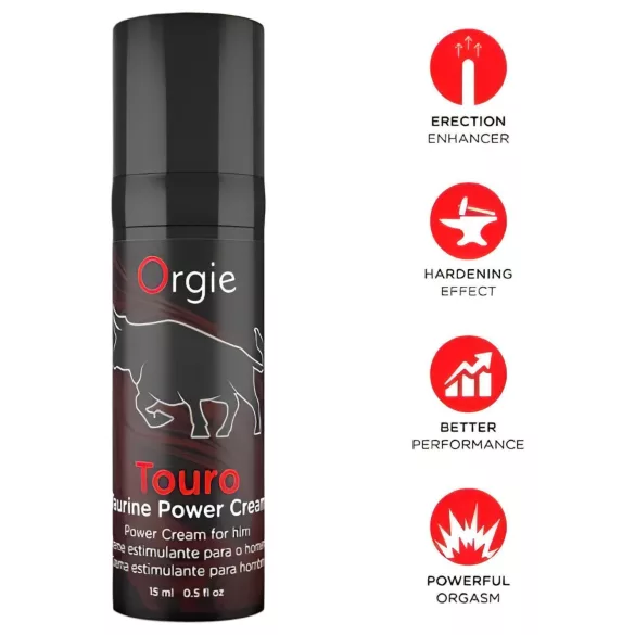 Orgie Touro Power - erekció fokozó krém férfiaknak (15 ml)