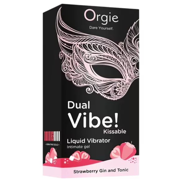 Orgie Dual Vibe - unisex folyékony vibrátor - Eper - Gin Tonic (15 ml)
