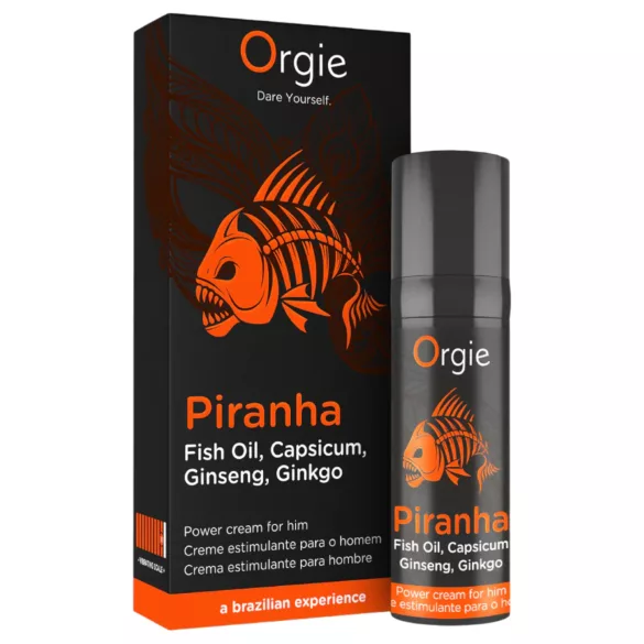 Orgie Piranha Power Cream – Stimuláló Potencianövelő Krém Férfiaknak (15 ml)