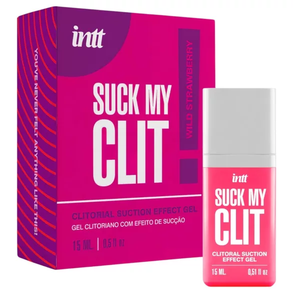 Intt Suck My Clit - klitorisz stimuláló gél nőknek - eper (15ml)