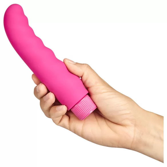 Baseks - hullámos vibrátor (rózsaszín) - 16 cm
