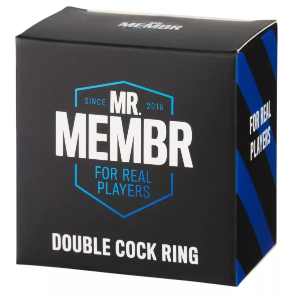 MR.MEMBR - dupla péniszgyűrű és heregyűrű (fekete)