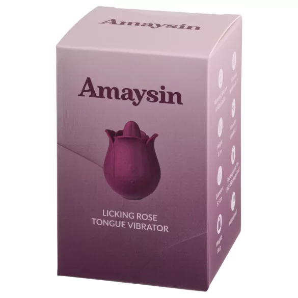 Amaysin - nyelves rózsa csiklóvibrátor, csiklóizgató (lila)
