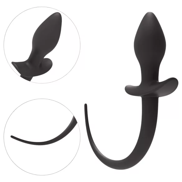 Wild Play - anál plug farokkal (fekete)