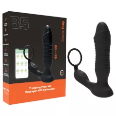   Erospace Men's Play - app-vezérelt lökő anál vibrátor (fekete)