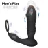 Erospace Men's Play - app-vezérelt lökő anál vibrátor (fekete)