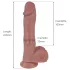 Erospace Natural Play - élethű lökő-forgó vibrátor (testszínű)