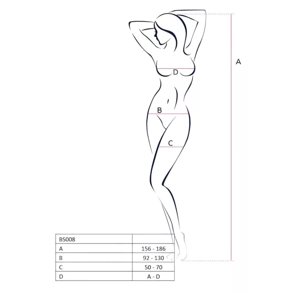 Passion BS008 - masnis fekete necc szett (S-L)