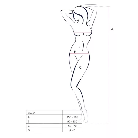 Passion BS014 - nyitott piros necc overál fűzővel (S-L)