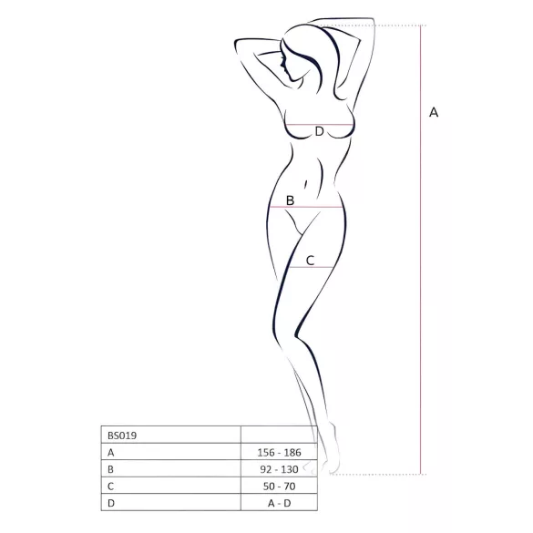 Passion BS019 - fekete necc szett (S-L)
