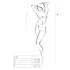 Passion BS035 - vállpántos, nyitott fekete necc body (S-L)