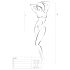 Passion BS035 - vállpántos, nyitott necc body (piros) - S-L