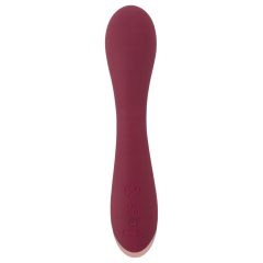 Curved G-Spot - akkus, szilikon G-pont vibrátor (bordó)