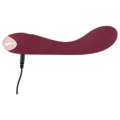 Curved G-Spot - akkus, szilikon G-pont vibrátor (bordó)