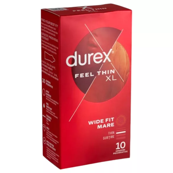 Durex Feel Thin XL - élethű érzés óvszer (10 db)