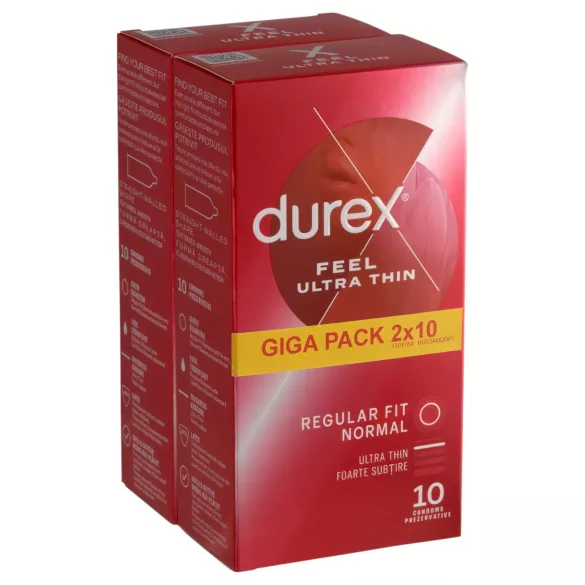 Durex Feel Ultra Thin - ultra élethű óvszer (2x10 db)